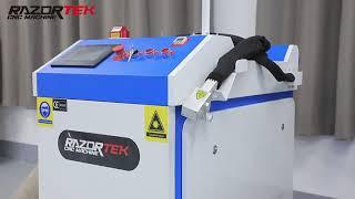 Razortek RZ2000Q 30cm width fiber laser cleaning machine for rust remove