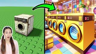 €1 TOT €1.000.000 WASSERETTE CHALLENGE! - Laundry Simulator (Roblox) || SpeelXL