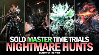 Solo Flawless All 8 Master Nightmare Hunt Time Trials in Season of the Wish [Destiny 2]