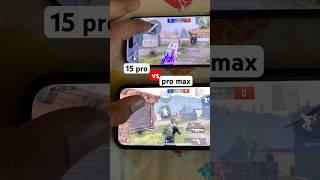 iphone 15 pro vs iphone 15 pro max bgmi test #pubg