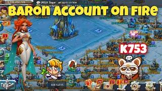 Lords Mobile - Insane WoW at K753! Baron Account Getting Burned. Clash of Emperors Gone Wrong