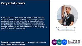 Cambridge Power Platform Event: Energise Your Canvas Apps: Performance Optimization Secrets Unveiled