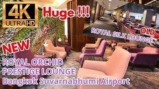 [4K] Thai Airways NEW ROYAL ORCHID PRESTIGE LOUNGE | ROYAL SILK LOUNGE Bangkok Suvarnabhumi Airport