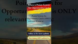 Points System for German Opportunity Card | Chancenkarte Deutschland | German Job Seeker Visa