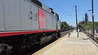 Caltrain JPBX #908 EMD F40PH-2CAT leading Local 116 at Sunnyvale Station