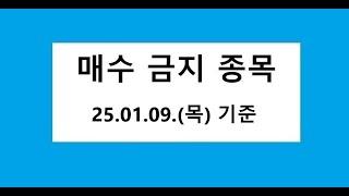 25.01.09. 기준, 매수금지, 데드크로스, 역배열 차트 종목, 주식 주가 전망, 차트 분석