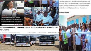 Amazing as Female Kayaye Trained Drives Bawumia through town in new Electric Bus..NDC shocks