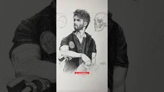 Shahid Kapoor Drawing Skull and Loomis Method