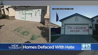 Two Lincoln Homes Showing Political Support Vandalized With Spray Paint