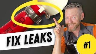 How to fix RV plumbing leaks - Fixing Flex Pinch Clamp Tutorial (Part 1)