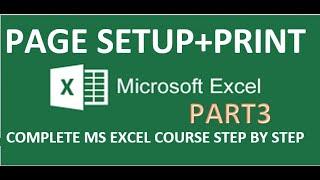PRINT PAGE SETUP & PRINT DATA TIPS ||PAGE LAYOUT TAB MICROSOFT EXCEL 2016