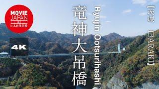 茨城　竜神大吊橋　紅葉 4K Ryujin Ootsurihashi