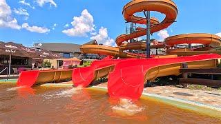 Red Thermal Water Slide  at Waterpark Park Bešeňová 