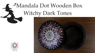 Mandala Dot Art for beginners| Step by Step Mandala Dot Art Tutorial | Wooden Box WITCHY INSPIRED