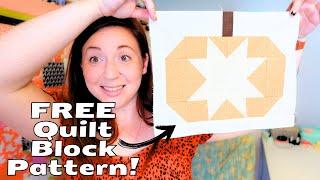  Let's Sew a Starry Pumpkin Quilt Block Together! Step by Step Quilt Block Tutorial!