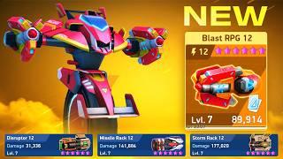 NEW WEAPON Blast RPG 12 vs Missile Rack vs Storm Rack vs Disruptor - Killshot - Mech Arena