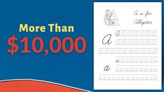 How to Make More Than 10000 $ with Cursive Handwriting Workbook for Amazon KDP with FREE Software