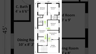 20 by 45 house plan | 20x45 house plan | 20 by 45 ghar ka naksha #house #floorplan #houseplan #short