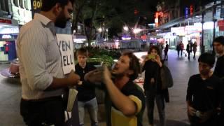 Crowd Rescues Street Preacher - Brisbane Evangelism 14 June 2014