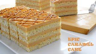 Epic Caramel Almond Cake :: Prajitura Caramel perfecta | Simona Callas #13