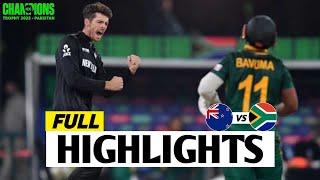 New Zealand vs South Africa ICC Champions Trophy 2025 Match Highlights | NZ Vs SA Highlights