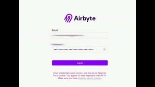 Fixing Airbyte - You appear to have deployed over HTTP  Make sure your have disabled secure cookies