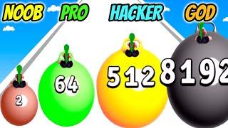 Yoga Ball Run 2048 - NOOB vs PRO vs HACKER vs GOD