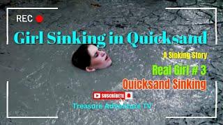 Girl Sinking in Quicksand || Quicksand Sinking #survival #adventure #quicksand