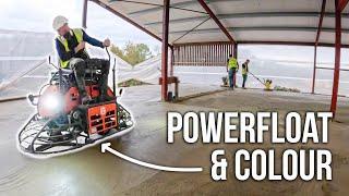 AMAZING POWER FLOATING - We Coloured our CONCRETE FLOOR!