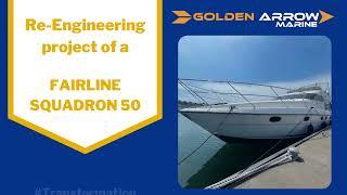 Fairline Squadron 50 Major Re-engineering Project - Mid Completion