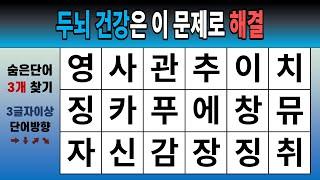 두뇌 건강은 이 문제로 해결 [숨은단어찾기, 치매예방, 치매테스트, 단어퀴즈]