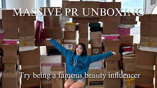 *MASSIVE* unboxing 200 PR boxes…. Try being an influencer for a day