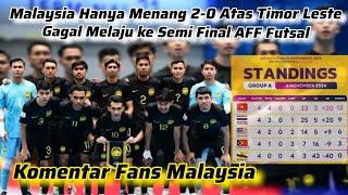 Komentar Fans Malaysia usai Hanya Menang 2-0 Atas Timor Leste & Gagal Lolos ke Semi Final AFF Futsal