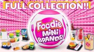 UNBOXING THE FULL COLLECTION OF FOODIE MINI BRANDS!!  FOODIE MINI BRANDS COMPILATION!! 