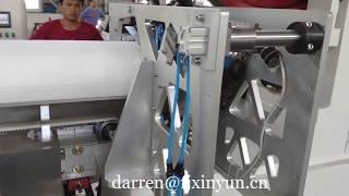 Maxi roll paper cutting machine automatic labeling packing machine