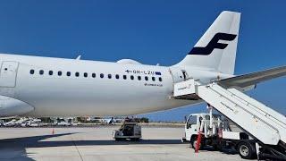 Finnair Airbus A321 takeoff from Rhodes (RHO/LGRP)