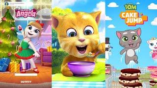 My Talking Angela vs Talking Ginger 2 - Talking Tom Cake Jump Gameplay 2022