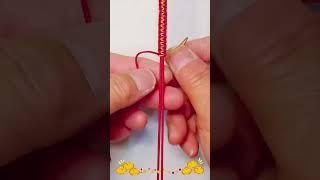 Square knot bracelet making | How to make easy bracelet #shorts