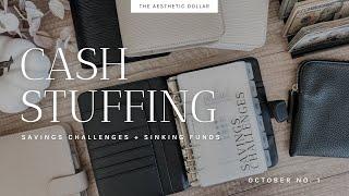 Cash Stuffing | $1,580 | October No. 1 | Sinking Funds + Savings Challenges