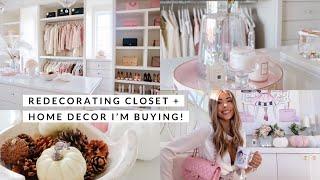 REDECORATING MY CLOSET, HOME DECOR IM BUYING! FALL VLOG SLMISSGLAM