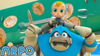 Arpo the Robot | Cleaning CHAOS!!!! | Funny Cartoons for Kids | Arpo and Daniel