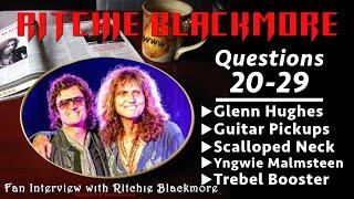 Ritchie Blackmore interview ️ Questions 20-29 ️ Glenn Hughes ️ Guitar Pickups 1996 Rainbow Fans