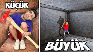 KÜÇÜK vs BÜYÜK KIRILMAZ KUTUDAN İLK ÇIKAN KAZANIR ?! (Hapishane Kaçış)