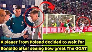 Poland players' reaction to Ronaldo's incredible bicycle kick goal in Portugal Vs Poland 5-1