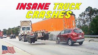 BEST OF SEMI-TRUCK CRASHES | Road Rage,  Brake checks | BEST OF THE YEAR 2024