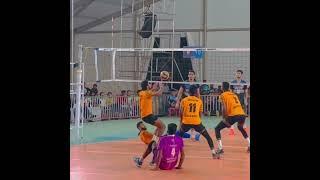 Super Leg kick | Tharun | Mangalore university  volleyball player | audience reaction 