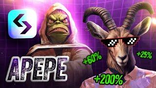 RIDE THE WAVE!  APEPE  MAXIMIZE PROFITS IN MEME BATTLE!!