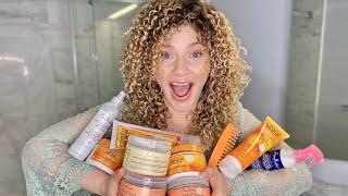 DRUGSTORE CURLY HAIR PRODUCT BATTLE & REVIEW | Cantu vs SheaMoisture