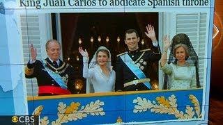 Headlines at 8:30: Spain's King Juan Carlos to abdicate throne