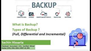 CISA, DISA Exam Topic || Backup - Full, Differential and Incremental backup || Sachin Hissaria